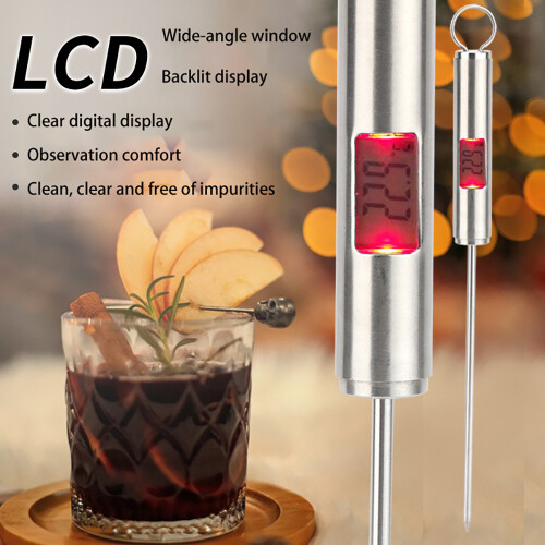 Digitales Weinthermometer Edelstahl Lebensmittelthermometer 2