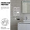 Wall Mounted Pegboard with Hooks for Bathroom Storage 1Set Grey Plastic 3