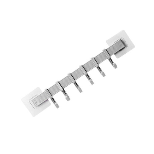 Self 6 Wall Hooks Rack Plastic Bathroom Door Hooks Rack Kitchen No Drill Organizer 1