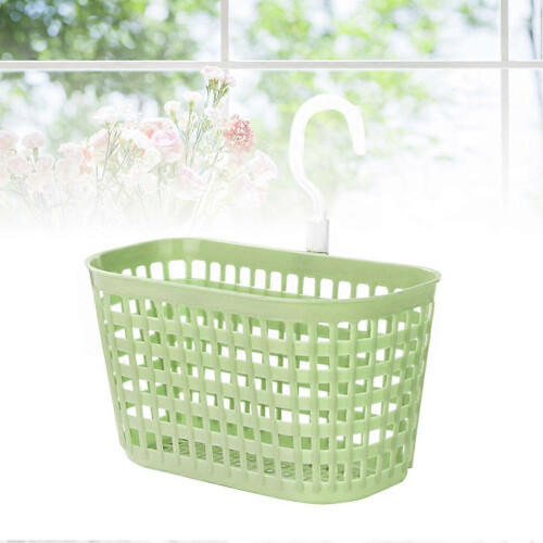 Kitchen Storage Organizer Plastic Basket with Rotatable Hook 3Pcs 1