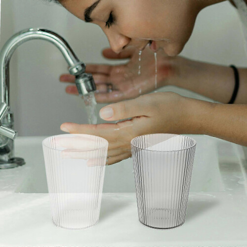 Bathroom Toothbrush Storage Cup for Couples 4Pcs Plastic Cups 2