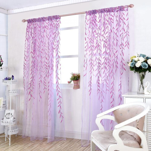 Κουρτίνα παραθύρου Willow Voile 2 πάνελ 39,4 x 78,8 ίντσες 2