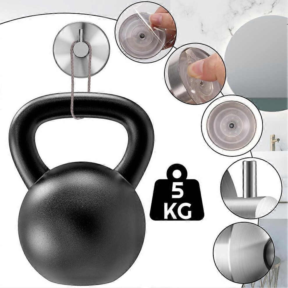 4Pcs Suction Cup Hooks, Towel Hooks, No Drilling Hooks, Suction Cup, Bathroom, Kitchen, Clothes Hooks 7802580258344