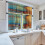 Kitchen Curtains Set Beige Orange Abstract 36 inch 2