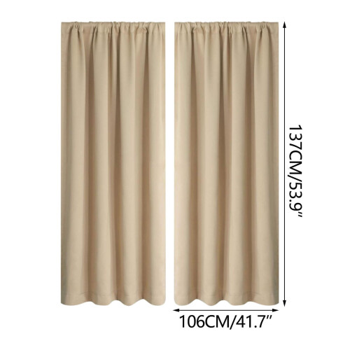 Black Silk Curtains for Bedroom and Kitchen Heat Insulation 1