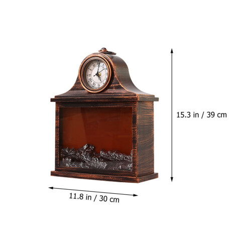 Fireplace Lamp Coffee Color Plastic 39x11.8in USB Powered 1 1