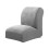 Housse de fauteuil sans accoudoirs en jacquard de polyester gris clair 2