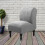 Housse de fauteuil sans accoudoirs en jacquard de polyester gris clair 4