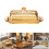 Glass Storage Container Lid Included Elegant Size Tray-amber 3