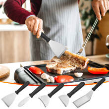 Ruostumattomasta teräksestä valmistettu BBQ-lasta muovikahvalla