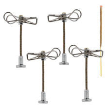 Lot de 4 porte-spirales magnétiques pour encens, en acier inoxydable