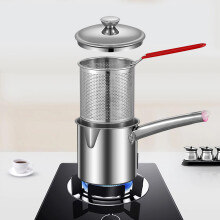 Stainless Steel Deep Frying Pot with Lid and Basket