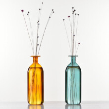 Vaso per fiori in vetro stile vintage, vaso singolo per bocciolo