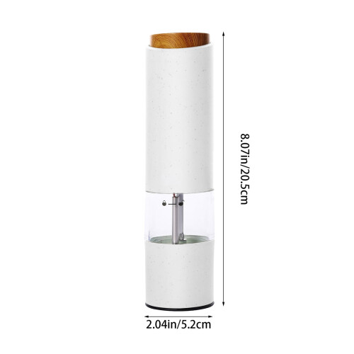 Moedor de pimenta automático em aço inoxidável branco (1 unidade) 2