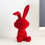 Figurine de lapin de Pâques assis floqué 13,5 x 34 cm 4