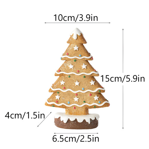 Sett med pepperkakejulepynt – 13,5 cm mykt 1