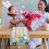 Drapeau de table en lin avec lapin de Pâques – 1 pièce 5