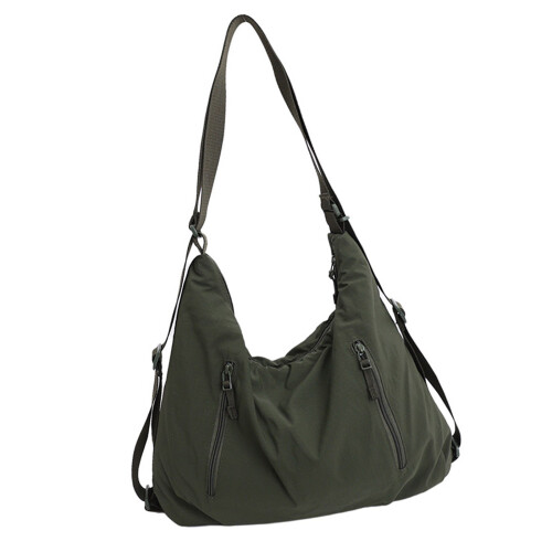 Spacious Interior Backpack Nylon Crossbody Bag Ensuring-Green
