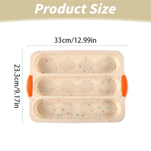 Silikon-Baguetteform mit 3 Schlitzen – Beige 2