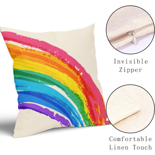Fodere per cuscini arcobaleno, set da 2 (50x50 cm) 2