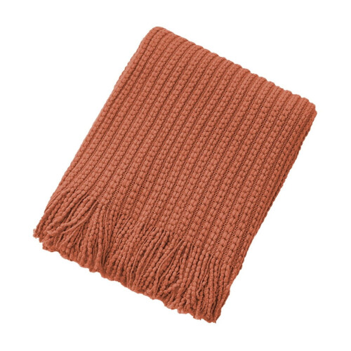 Knitted Throw Blanket with Fringe 5068 inch 1