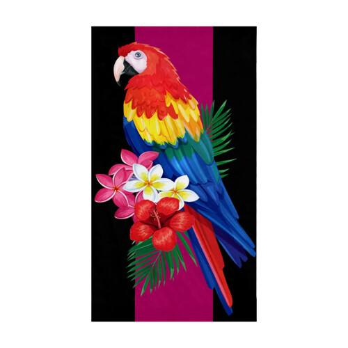 Serviette de plage en microfibre 76 x 152 cm, imprimé tropical 1