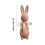 Lot de 6 figurines de lapins pastel floqués avec nœuds. 2