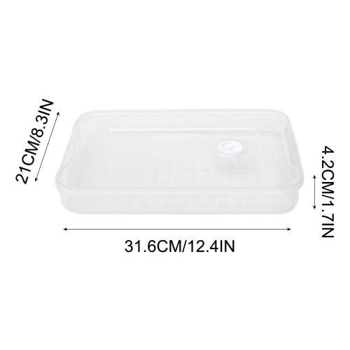 Contenitore per alimenti trasparente impilabile a 2 livelli, 21x31 cm 2