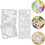 Set di 12 stencil a forma di farfalla e fiore per dipingere pareti e per il journaling. 8
