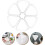 6 piezas Soporte triangular para borla de polvos Soporte para esponja de maquillaje Estuche triangular Ventilador S 7