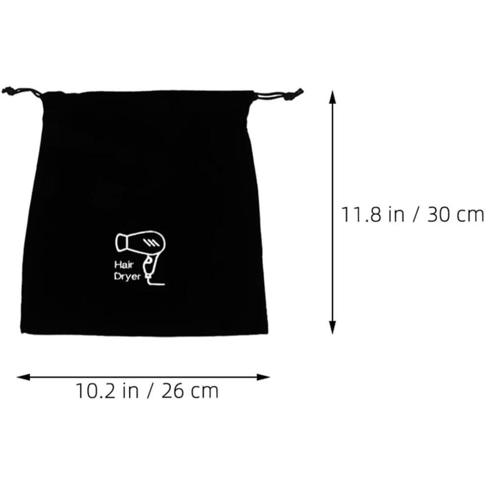 Hkhbjs Luxury Lint Material Hair Dryer Bag Drawstring Pouch For Travel Hair Styling Tools