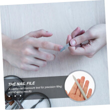 Arquivos de unhas duplas de aço inoxidável 6pcs grandes cortadores de unhas de metal ferramentas resistentes de manicure e uso do salão