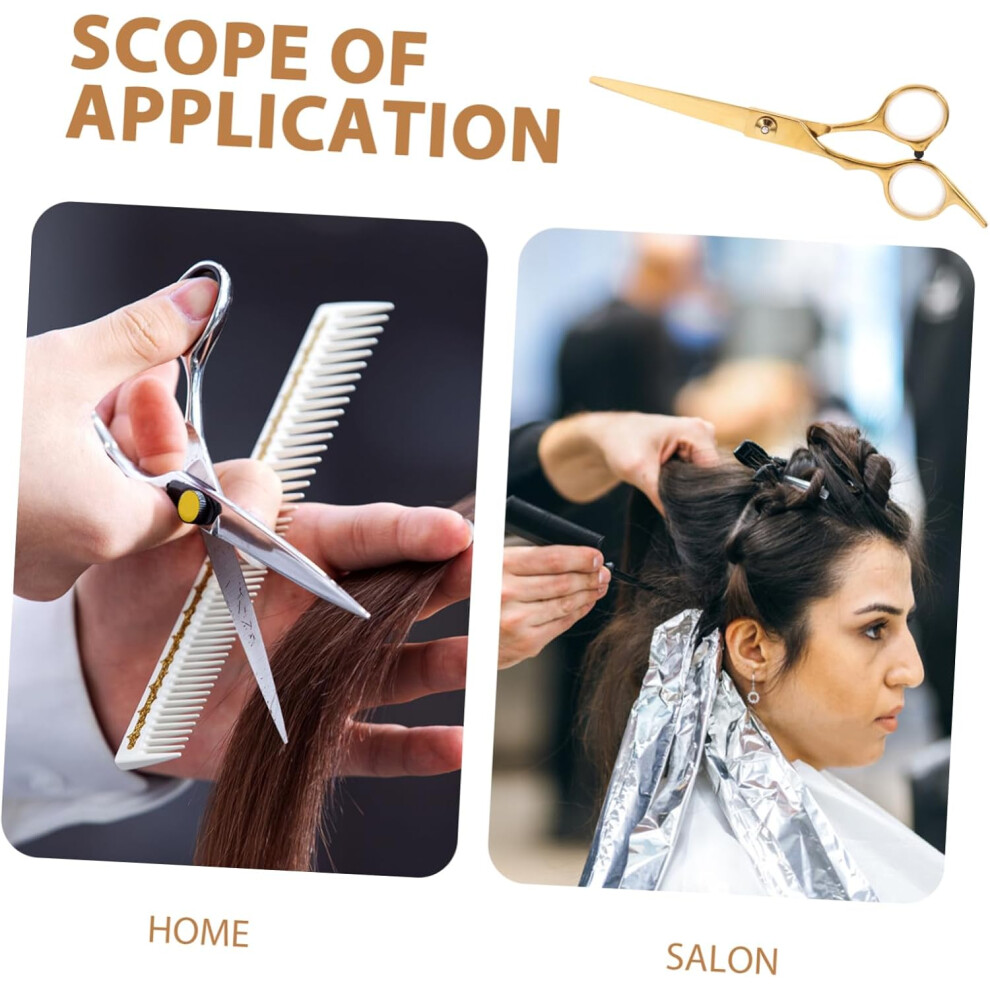 Hkhbjs Golden Scissors For Barber Stainless Steel Hair Cutting Tools Creative Salon Hairstyling Scissor Thinning Hair Scissor For Hairdressing