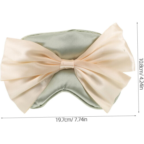 Bow Eye Mask Silk Sleeping Mask Women Adjustable Strap Light-blocking Comfortable 1