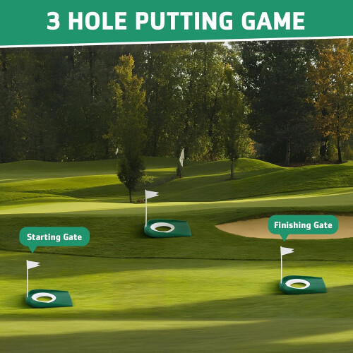 Golf Putting Cup Set with Flags - Indoor Outdoor Practice Putting Aid 2
