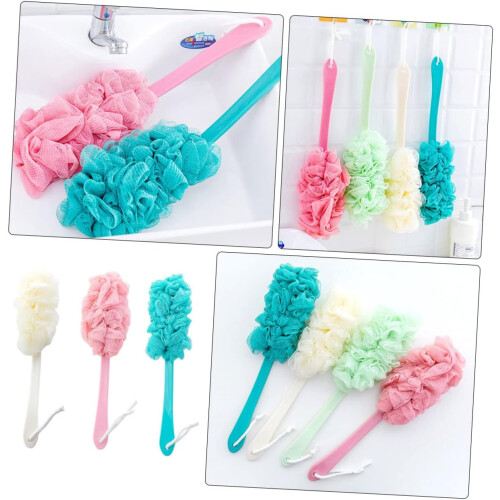 Back Cleaning Brush 3pcs Set Long Handle Soft Bristle Bath Body Brush 2