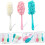 Back Cleaning Brush 3pcs Set Long Handle Soft Bristle Bath Body Brush 5