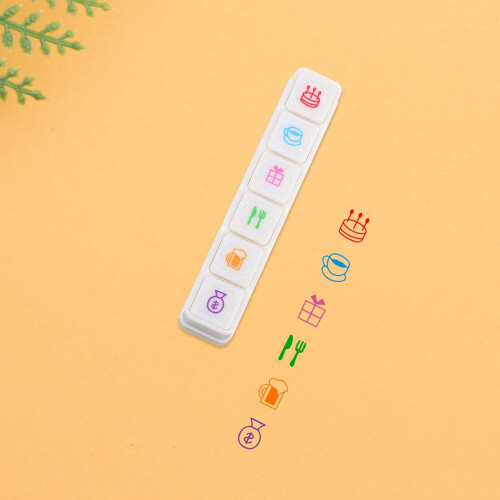 Creative Cartoon Self-Inking Plastic Stamps for Journaling and Scrapbooking 2