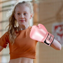 Bokshandschoenen voor kinderen van 3-8 jaar, parelmoerroze sparringshandschoenen - bokshandschoenen voor peuters