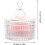 Houppette à maquillage double face réutilisable rose en peluche avec ruban fleuri 2