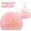 Houppette à maquillage double face réutilisable rose en peluche avec ruban fleuri 3