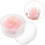 Houppette à maquillage double face réutilisable rose en peluche avec ruban fleuri 8