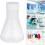 5pcs 50ml Plastic Conical Erlenmeyer Flasks Lids, Pp Plastic Laboratory Flask Set 5