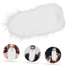 2pcs Realistic White Faux Fur Beards Soft and Comfortable Costume Accessories