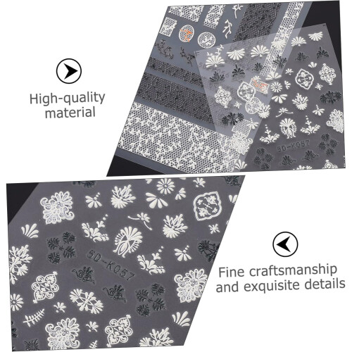 5d Sticker Set for Nails Embossed Halloween Nail Decals 2 Sheets Easy Apply 1