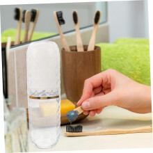 chuveiro escova de dentes suporte escova de dentes recipiente escova de dentes copa banheiro suporte portátil para casa ginásio