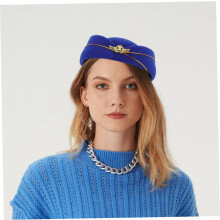 Woll-Stewardessen-Baskenmütze für Flugbegleiterinnen-Kostüme, stilvolles Winteraccessoire