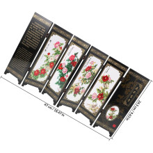 Mini Room Divider Folding Screen Small Asian Decor Wooden Furniture Accent