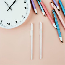 15Pcs White Gel Highlight Pens for Black Paper Fine Point White Paint Marker Set for Artists