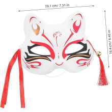 Japanilainen kettupuolinaamari Ainutlaatuinen cosplay-naamio naamiaisiin Halloween-naamiaisjuhliin Mukava muotoilu